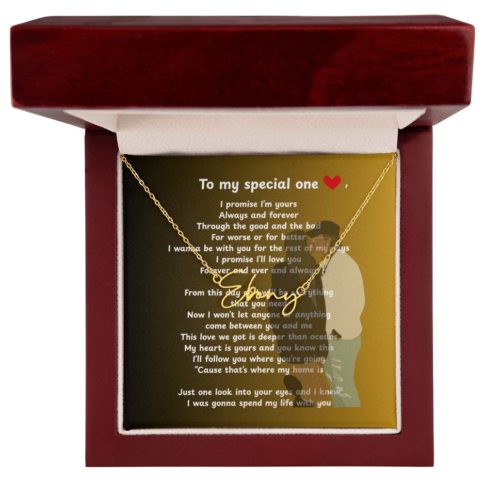 Personalized To My Special One Signature Name Necklace