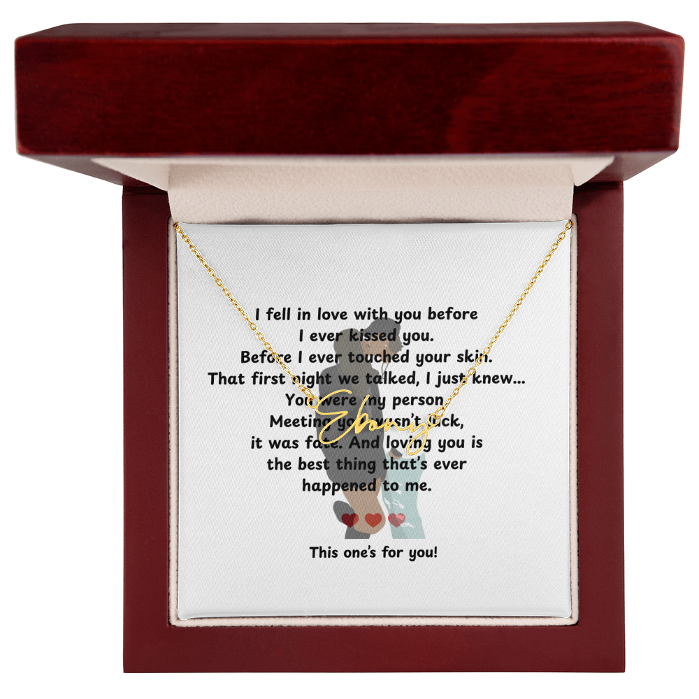 Personalized This One's For You Signature Name Necklace