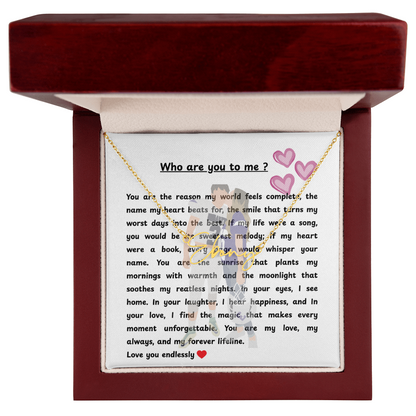Personalized Who Are You To Me Signature Name Necklace