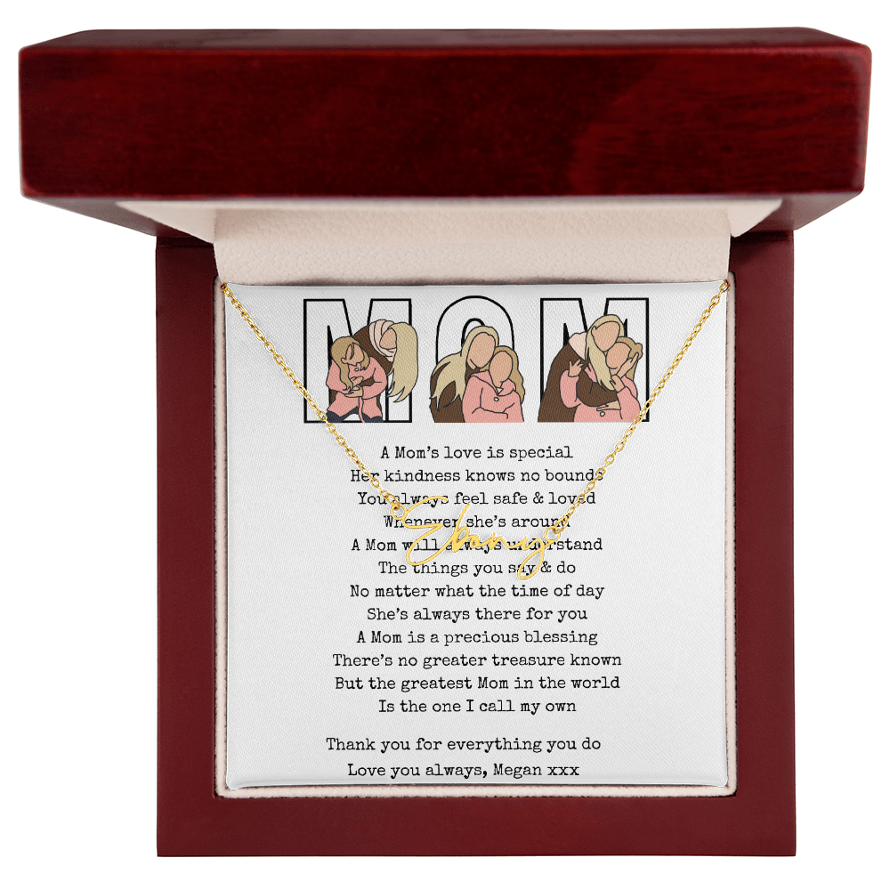 Personalized Mom Signature Name Necklace