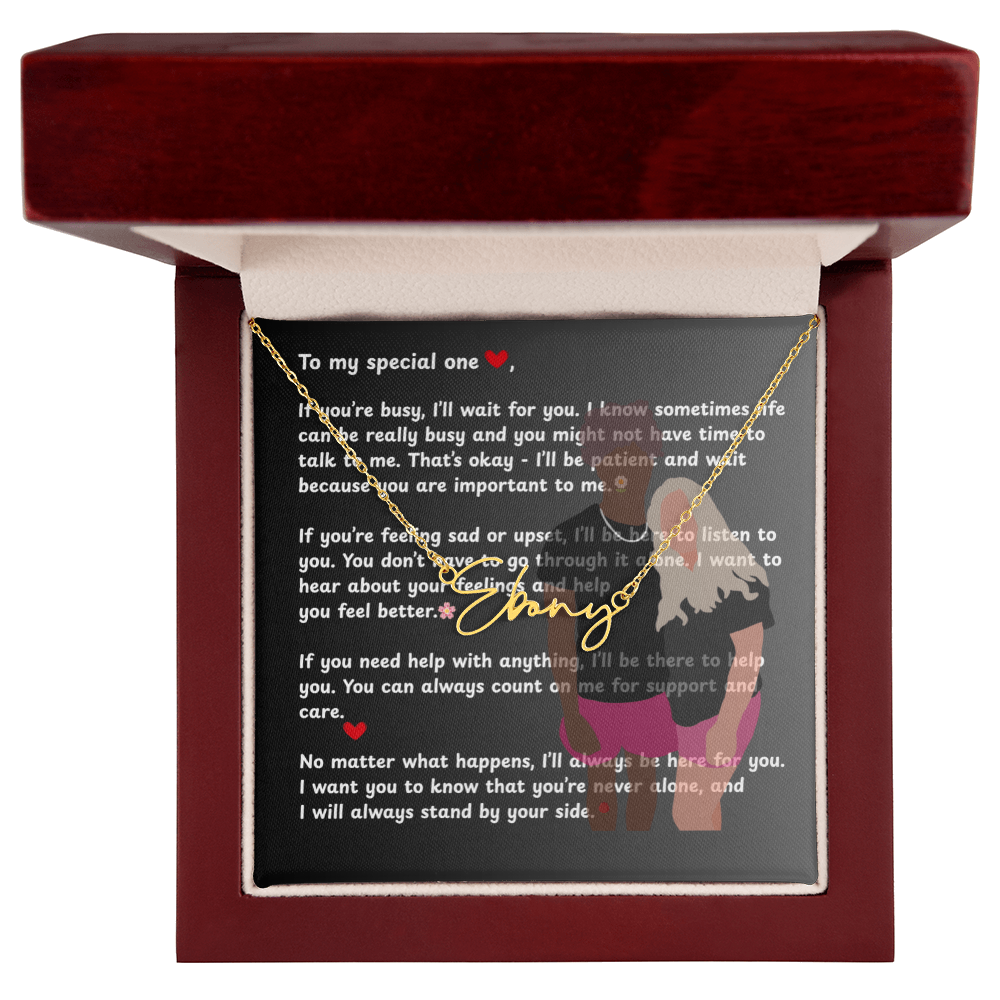 Personalized To My Special One Signature Name Necklace