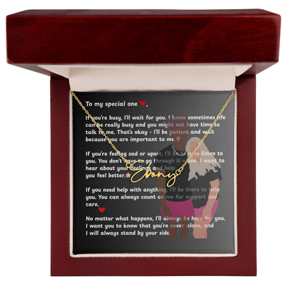 Personalized To My Special One Signature Name Necklace