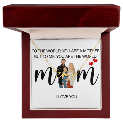 Personalized Mom I Love You Signature Name Necklace