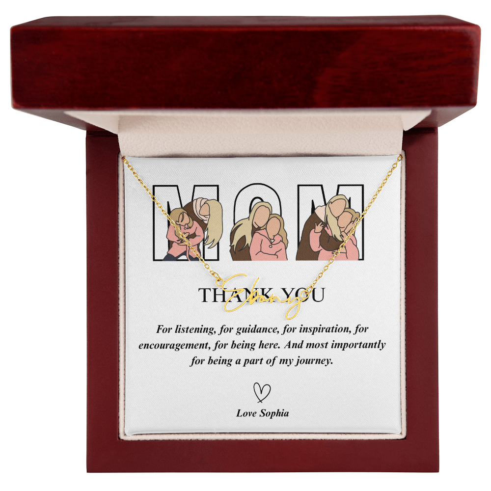 Personalized Mom Signature Name Necklace