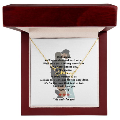 Personalized This One's For You Signature Name Necklace