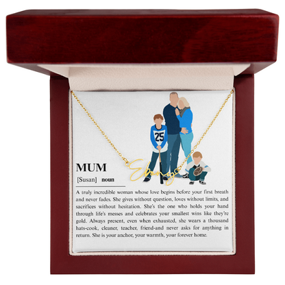 Personalized Mum Signature Name Necklace