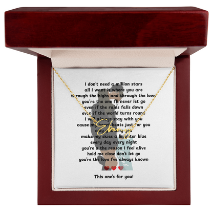 Personalized This One's For You Signature Name Necklace