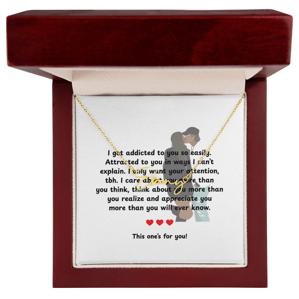 Personalized This One's For You Signature Name Necklace