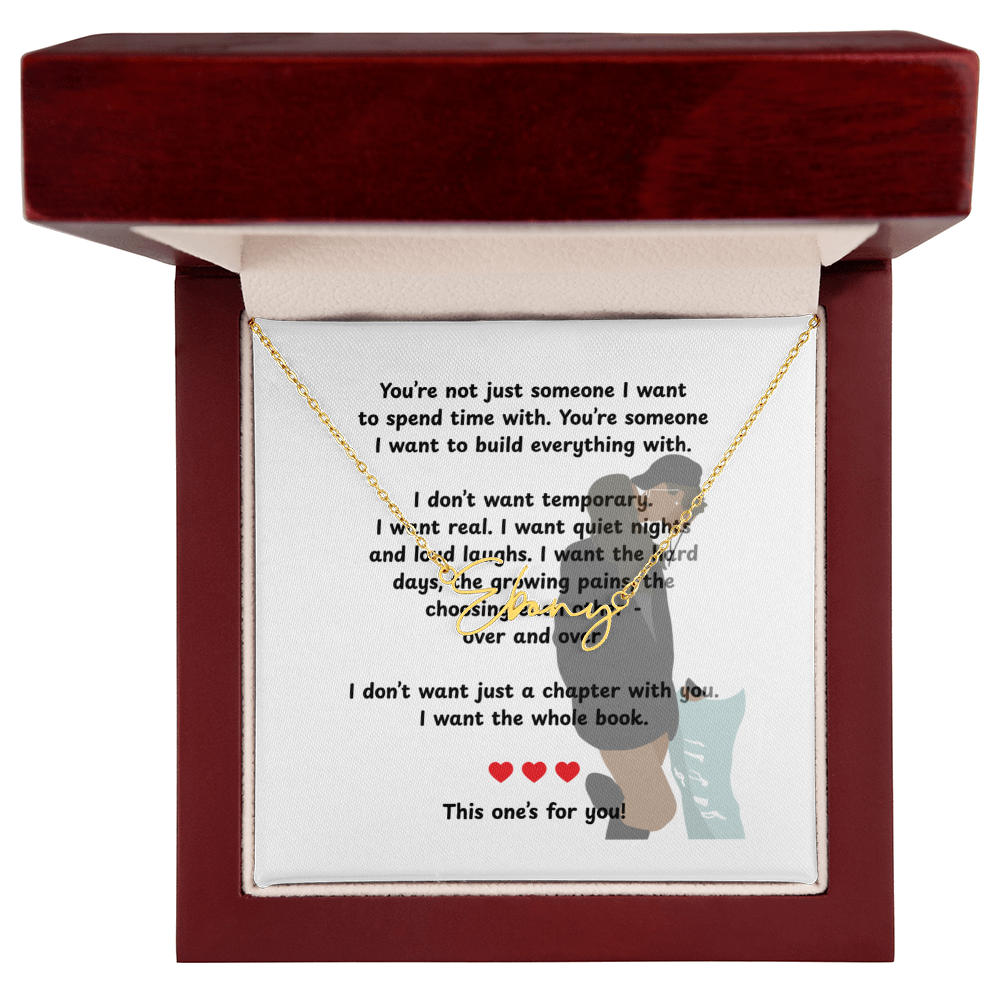Personalized This One's For You Signature Name Necklace