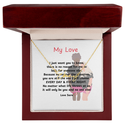 Personalized My Love Signature Name Necklace