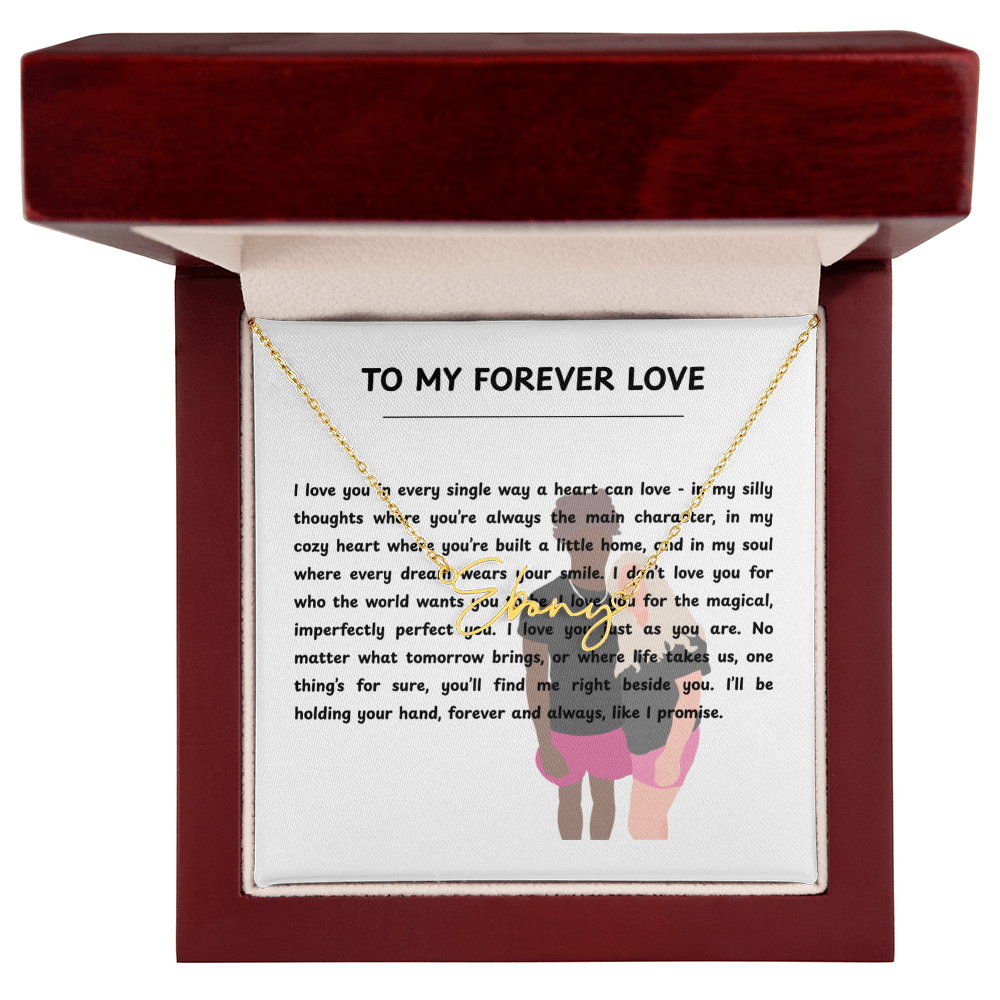 Personalized To My Forever Love Signature Name Necklace