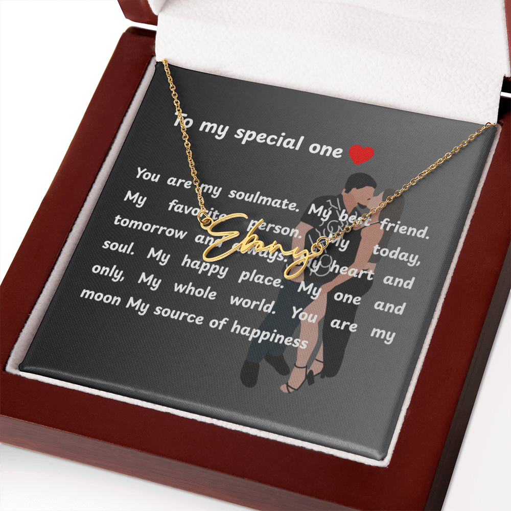 Personalized To My Special One Signature Name Necklace