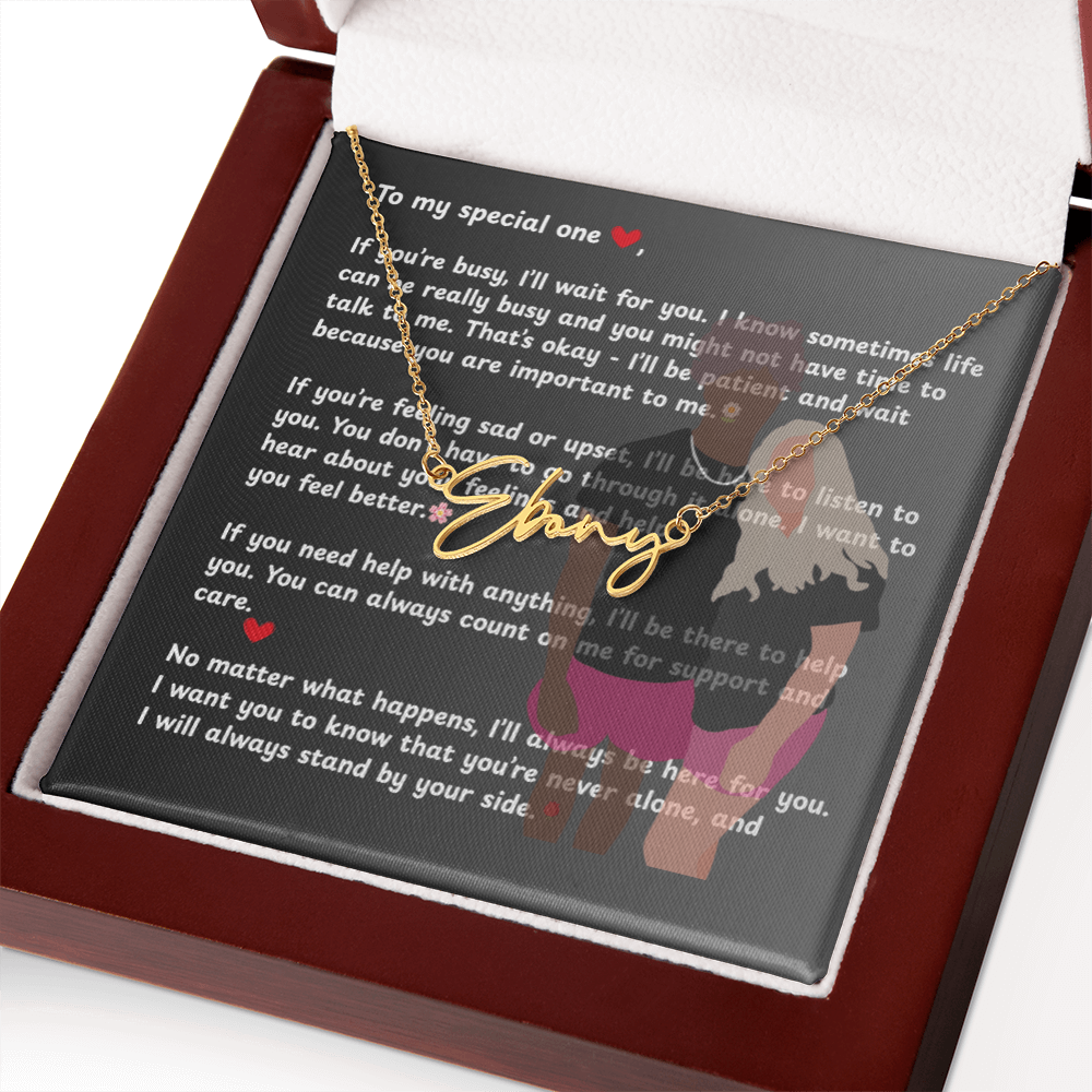 Personalized To My Special One Signature Name Necklace