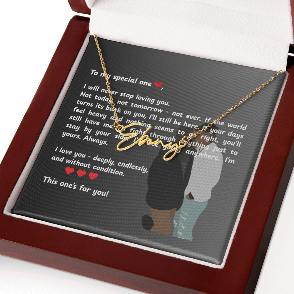 Personalized To My Special One Signature Name Necklace