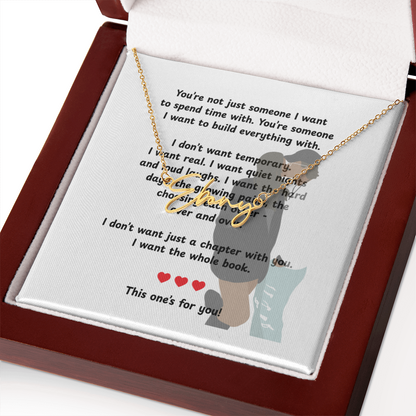 Personalized This One's For You Signature Name Necklace