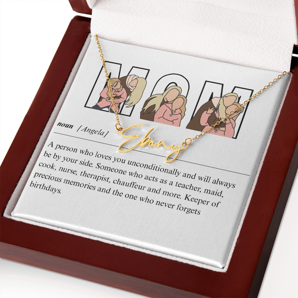 Personalized Mom Signature Name Necklace