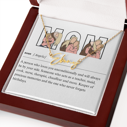 Personalized Mom Signature Name Necklace