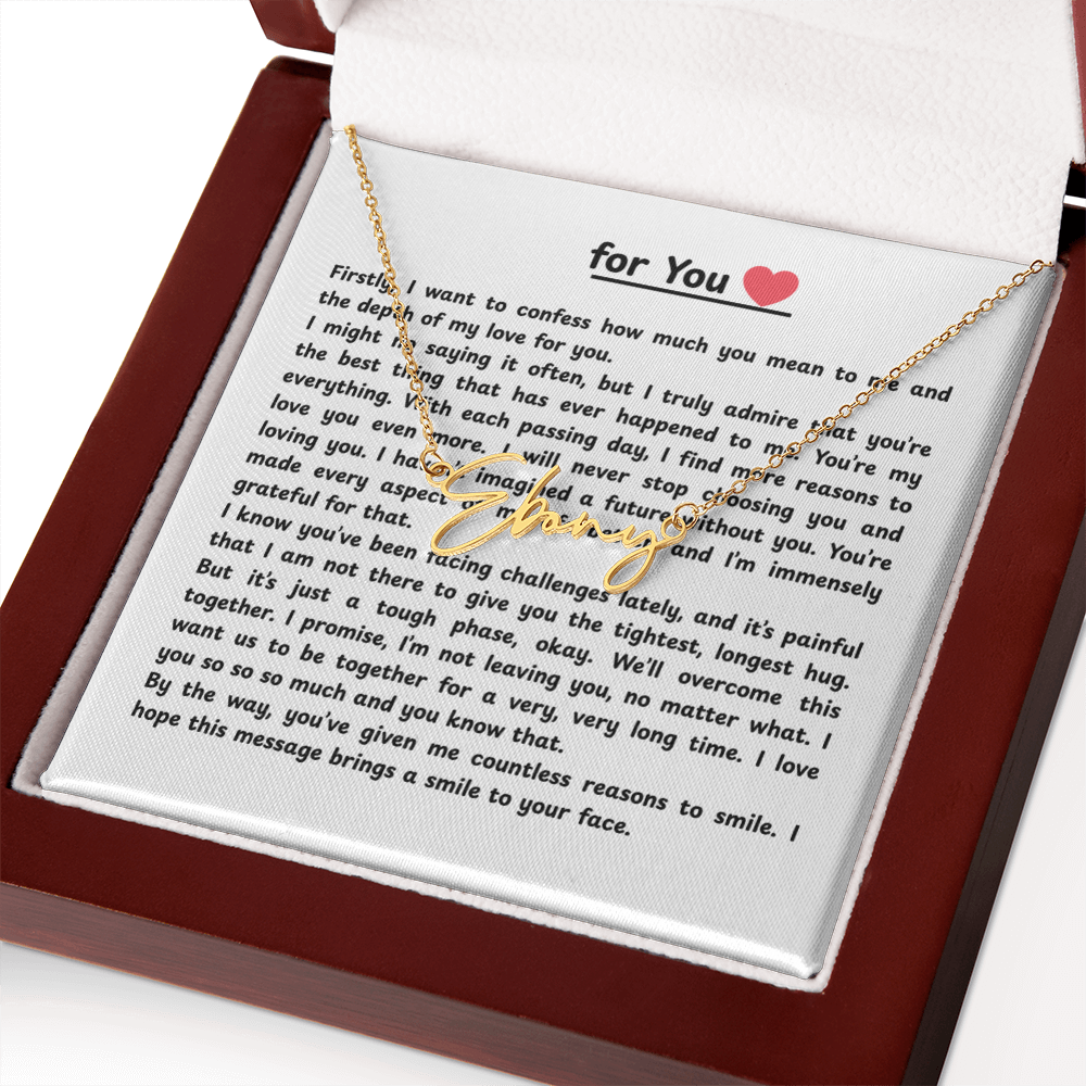 Personalized For You  Signature Name Necklace
