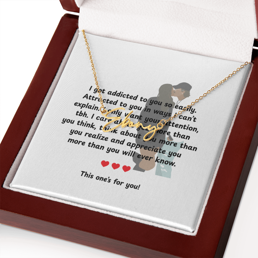 Personalized This One's For You Signature Name Necklace
