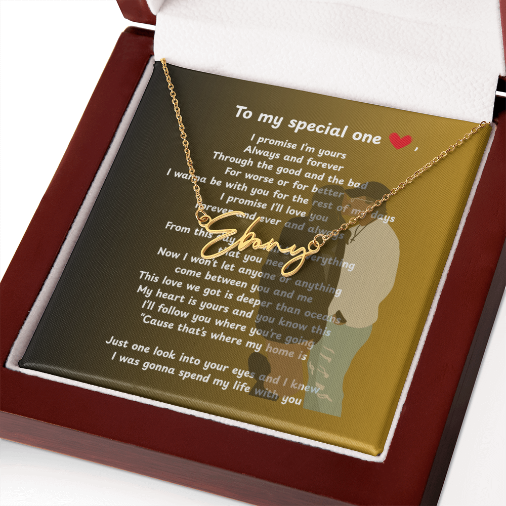 Personalized To My Special One Signature Name Necklace