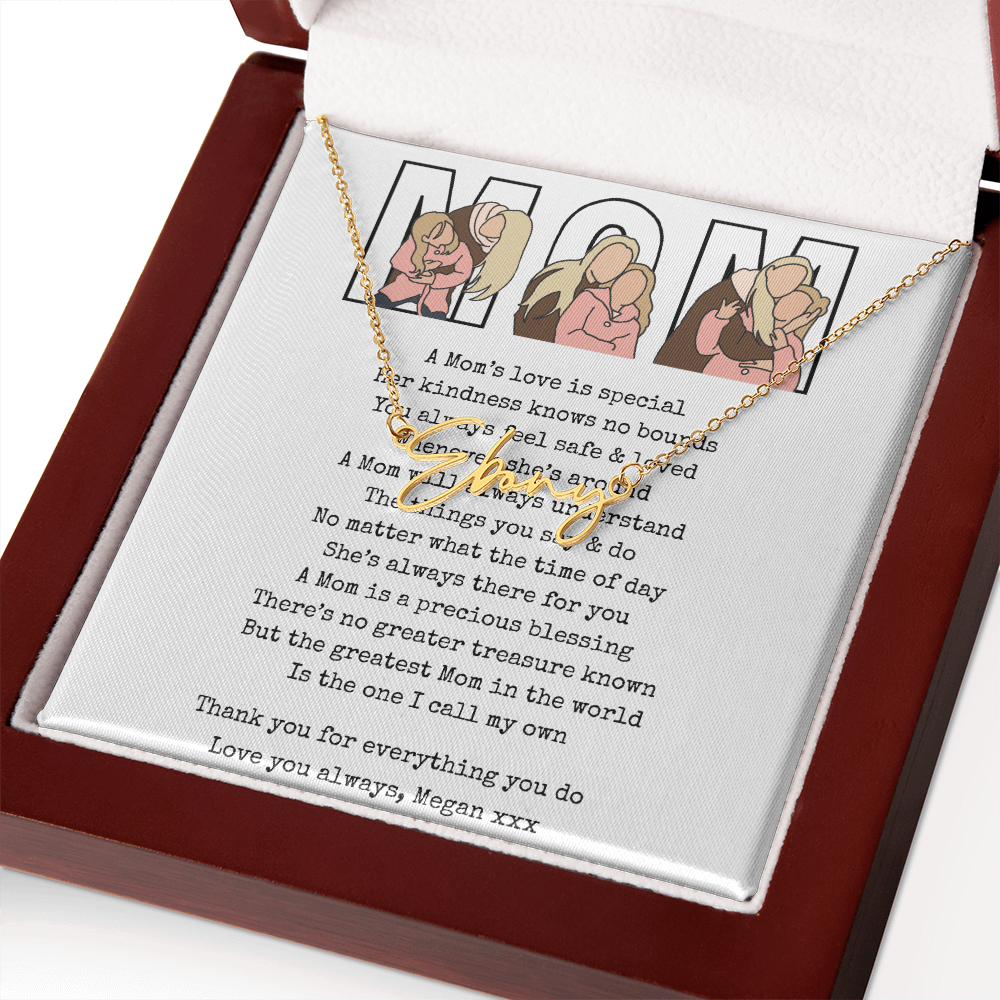 Personalized Mom Signature Name Necklace