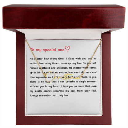 Personalized To My Special One Signature Name Necklace