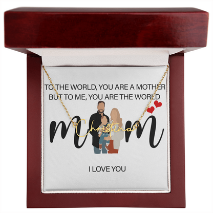 Personalized Mom I Love You Signature Name Necklace