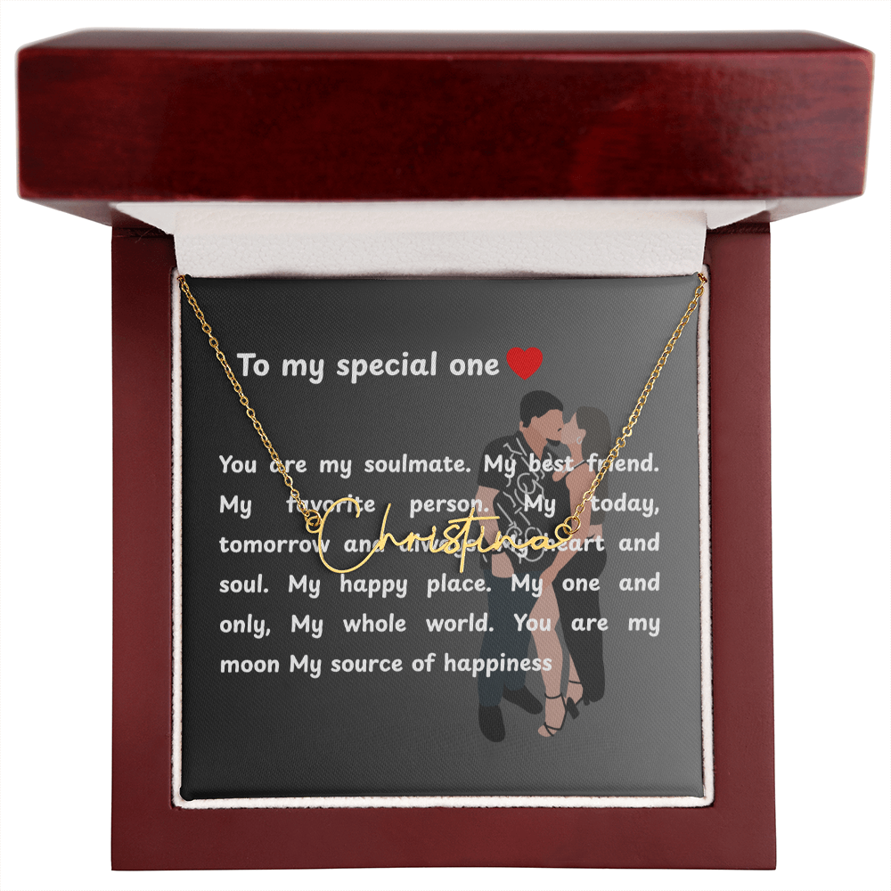 Personalized To My Special One Signature Name Necklace