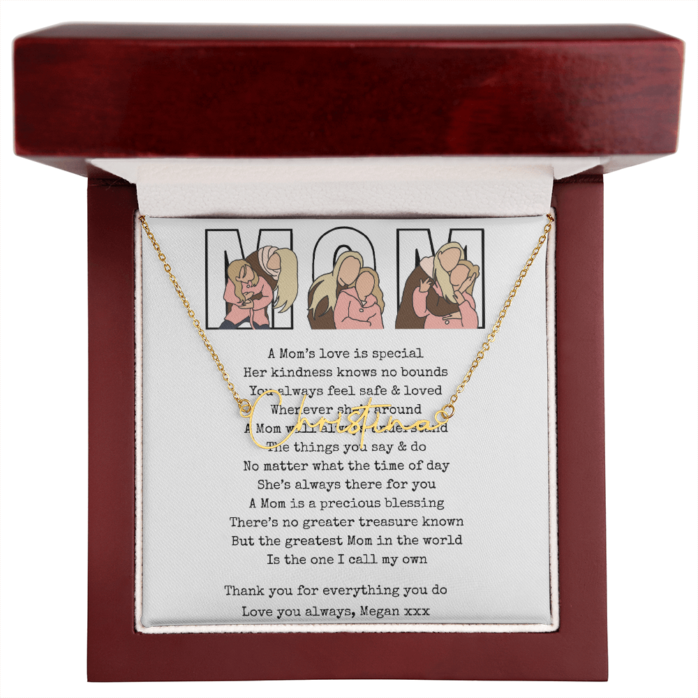 Personalized Mom Signature Name Necklace