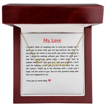 Personalized My Love Signature Name Necklace
