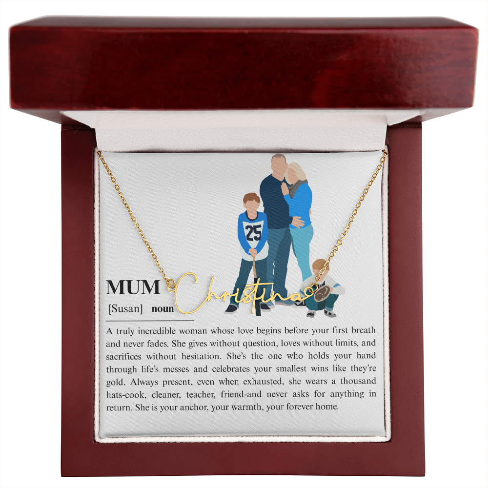 Personalized Mum Signature Name Necklace
