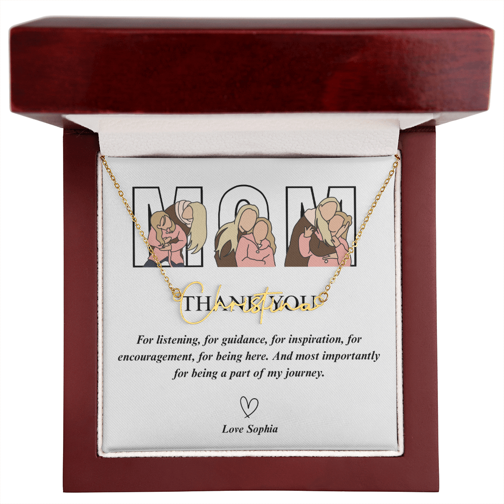 Personalized Mom Signature Name Necklace