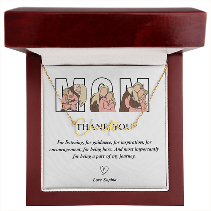 Personalized Mom Signature Name Necklace