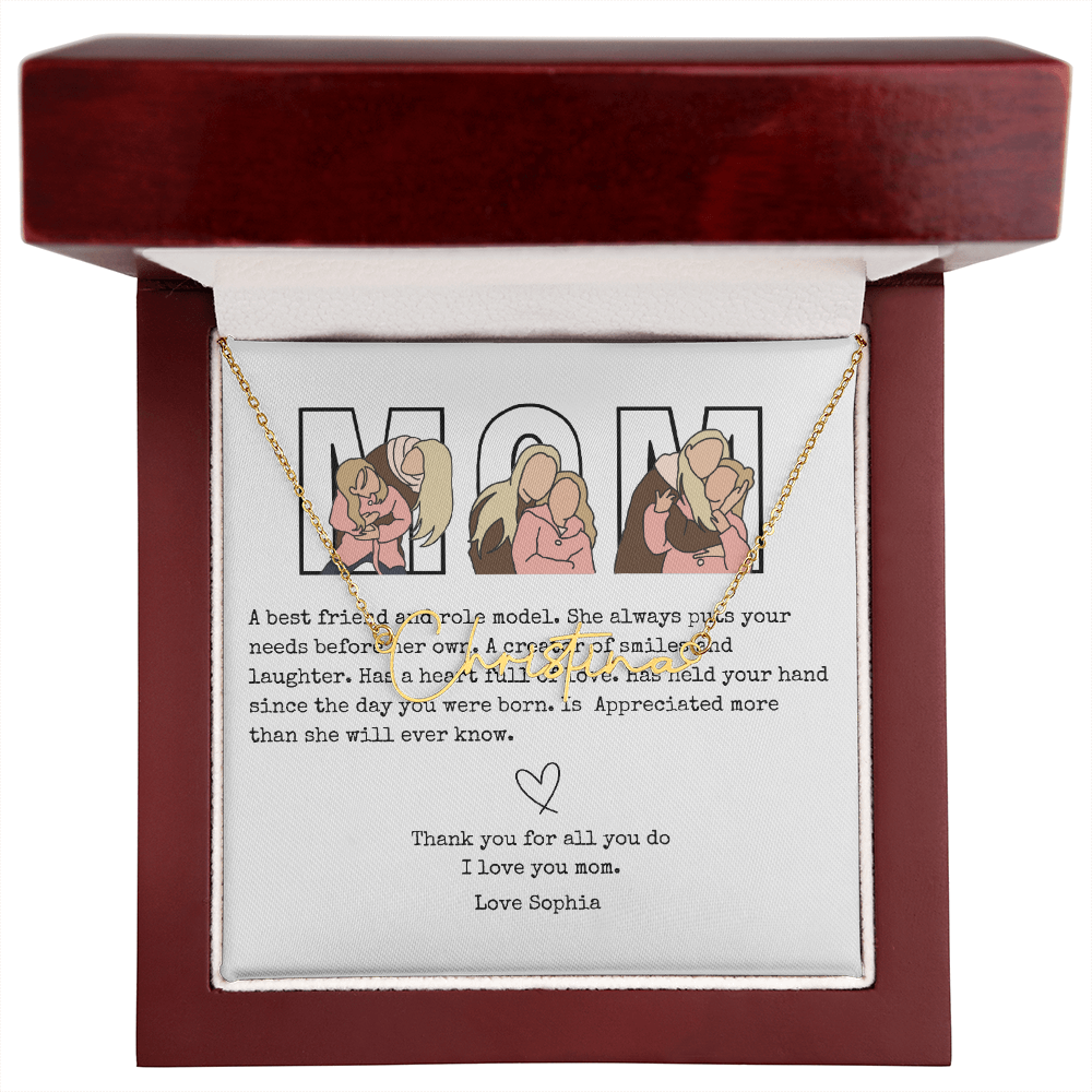 Personalized Mom Signature Name Necklace