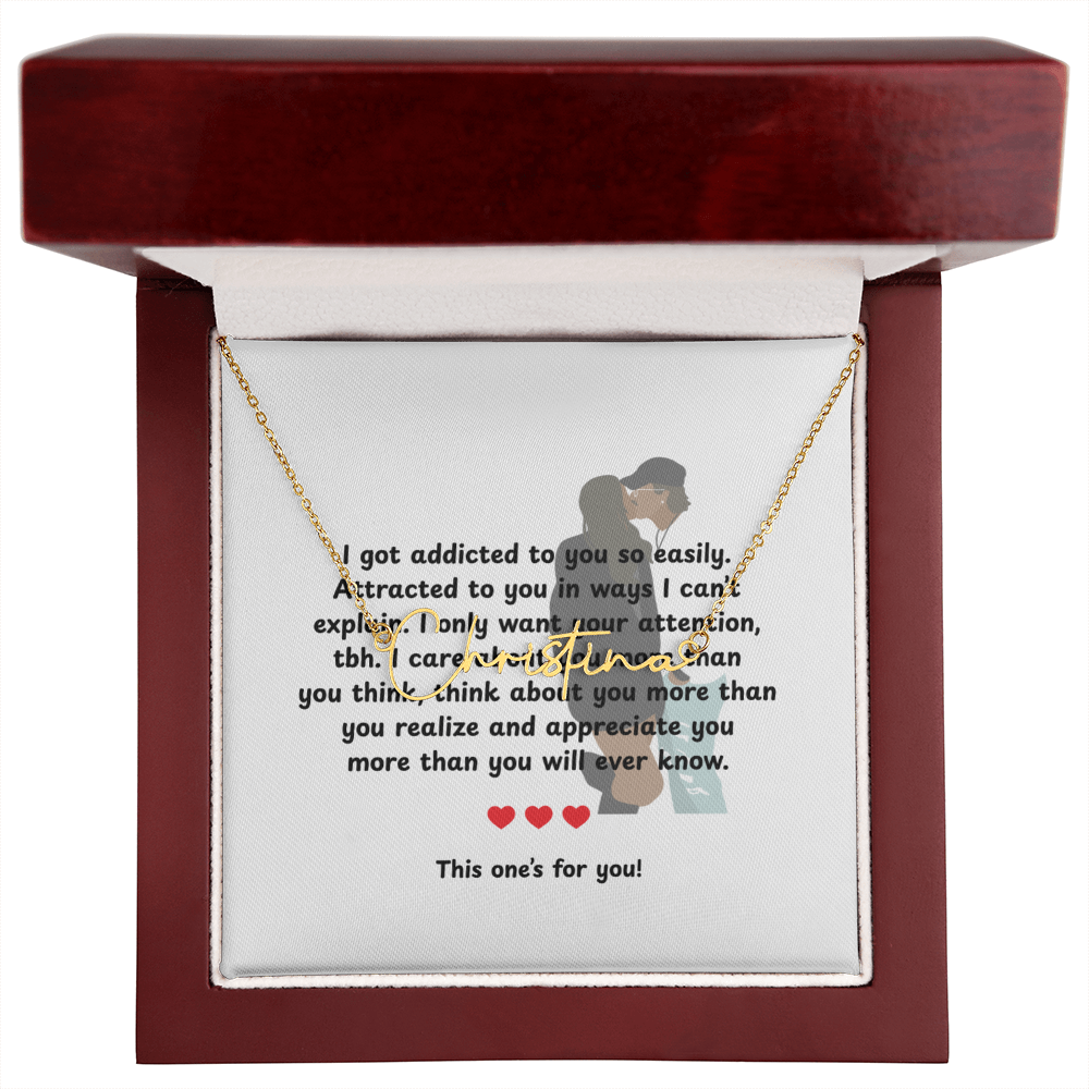 Personalized This One's For You Signature Name Necklace