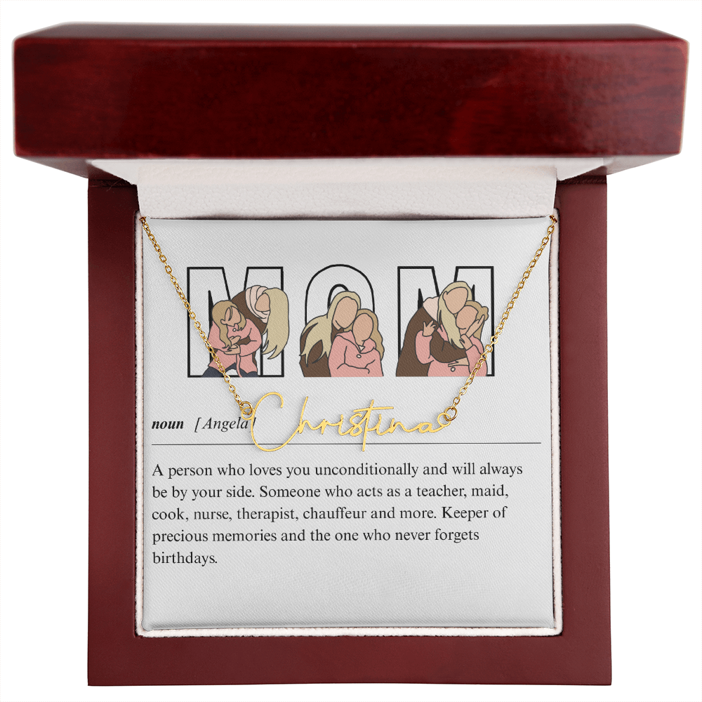 Personalized Mom Signature Name Necklace