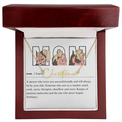 Personalized Mom Signature Name Necklace
