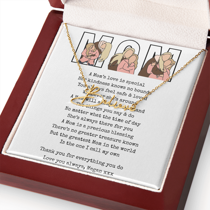 Personalized Mom Signature Name Necklace
