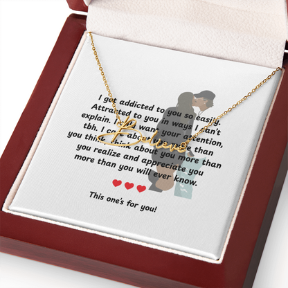 Personalized This One's For You Signature Name Necklace