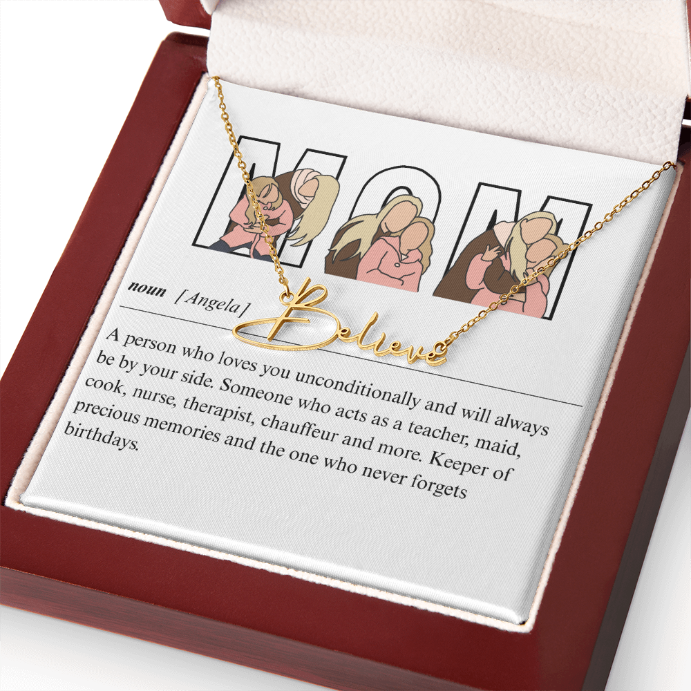 Personalized Mom Signature Name Necklace