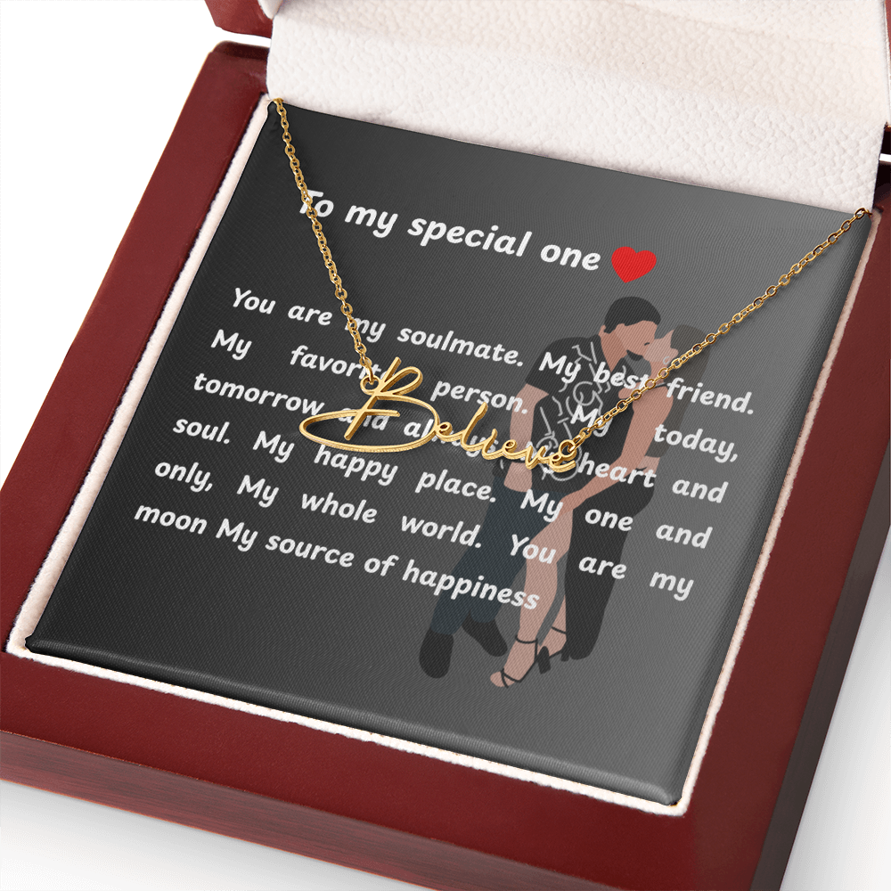 Personalized To My Special One Signature Name Necklace