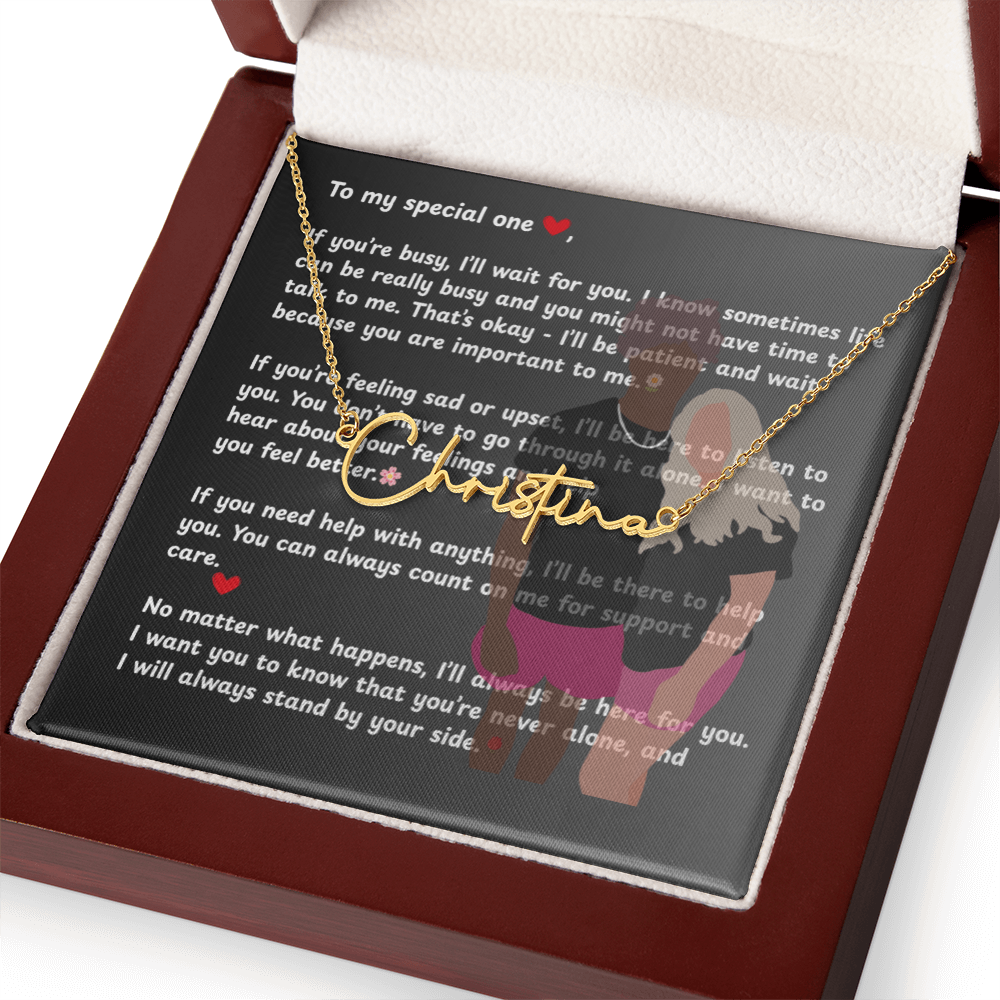 Personalized To My Special One Signature Name Necklace