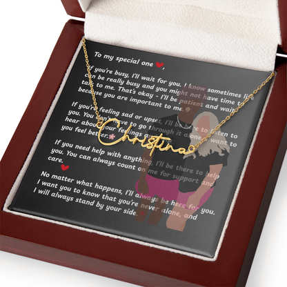 Personalized To My Special One Signature Name Necklace