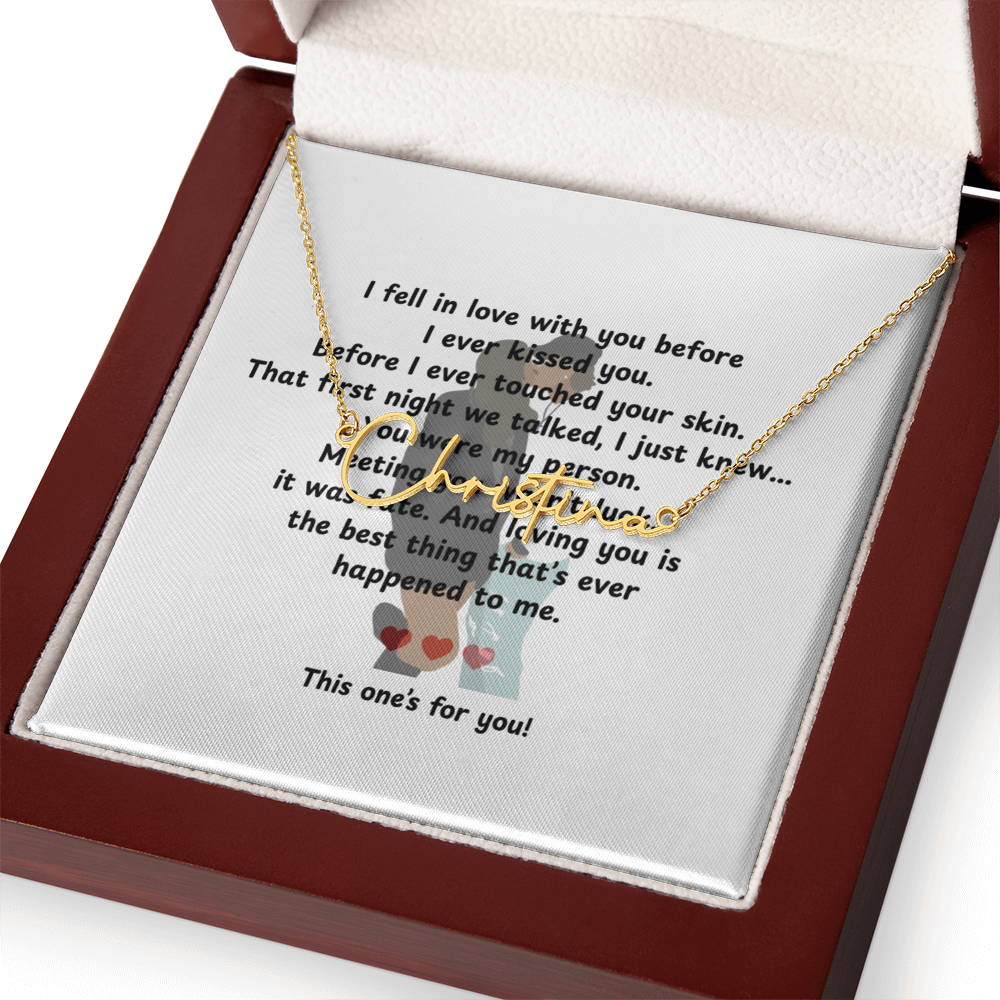 Personalized This One's For You Signature Name Necklace