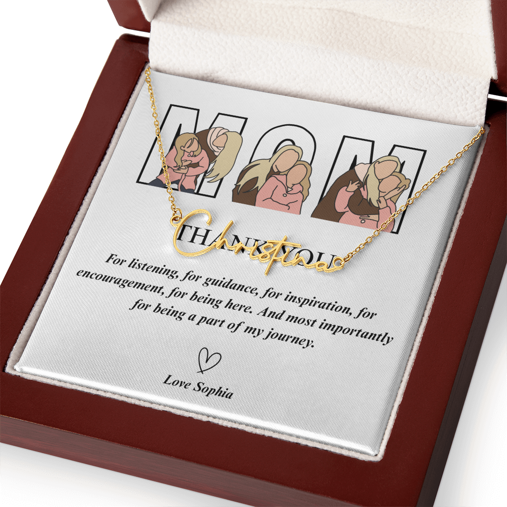 Personalized Mom Signature Name Necklace