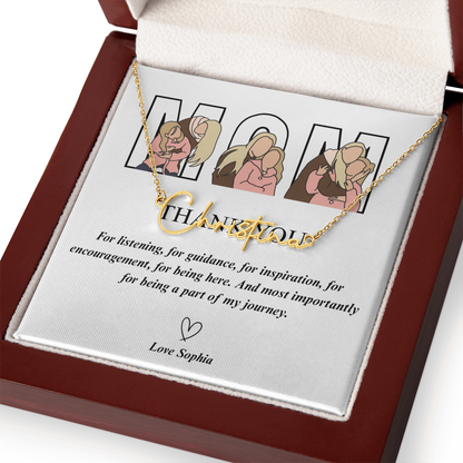 Personalized Mom Signature Name Necklace