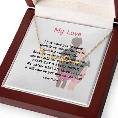 Personalized My Love Signature Name Necklace