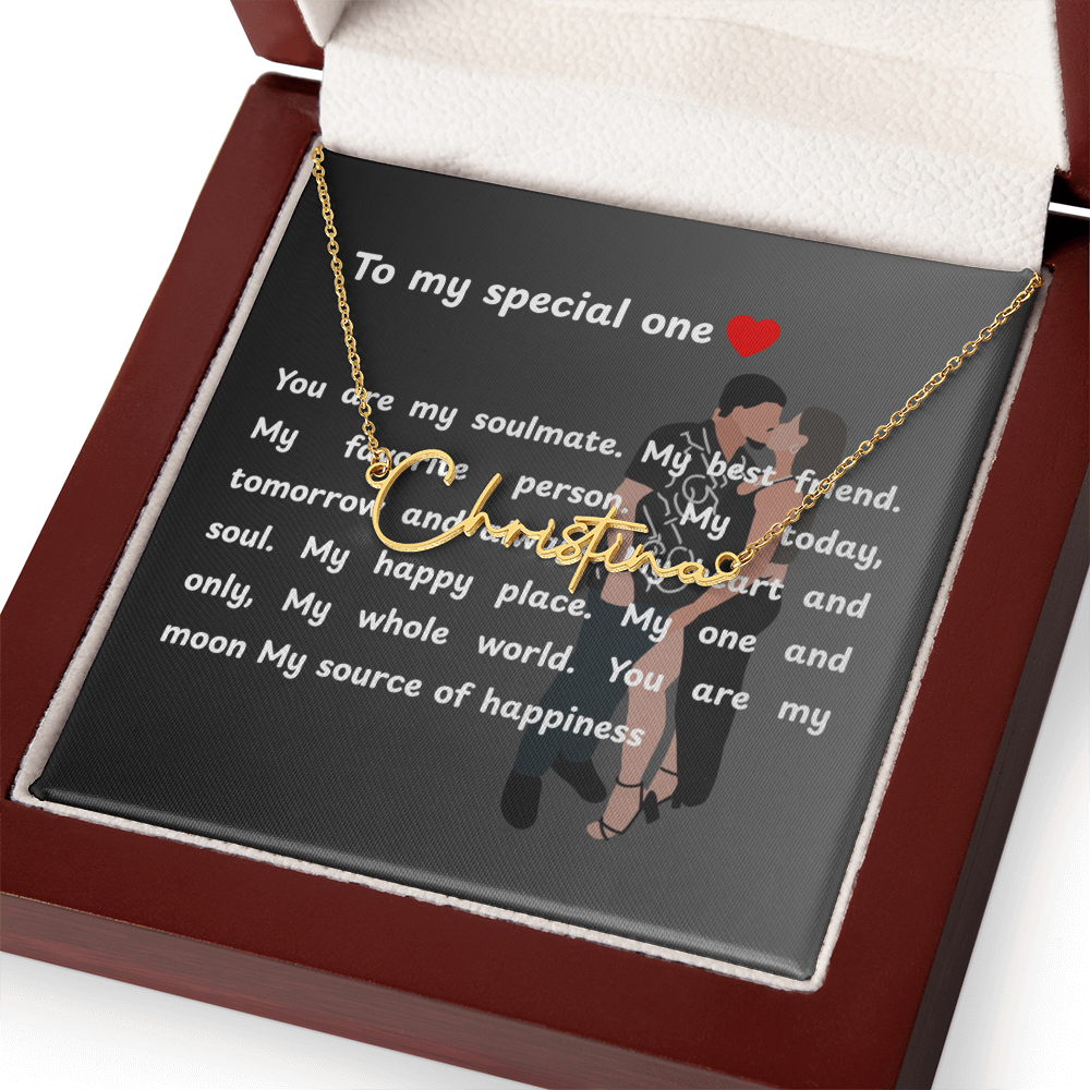 Personalized To My Special One Signature Name Necklace