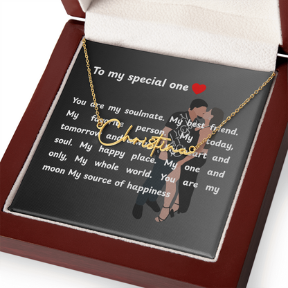 Personalized To My Special One Signature Name Necklace