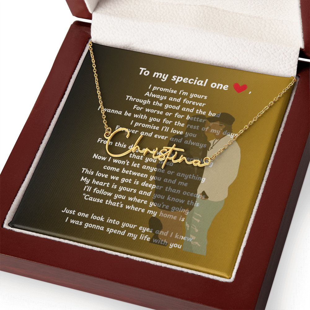 Personalized To My Special One Signature Name Necklace
